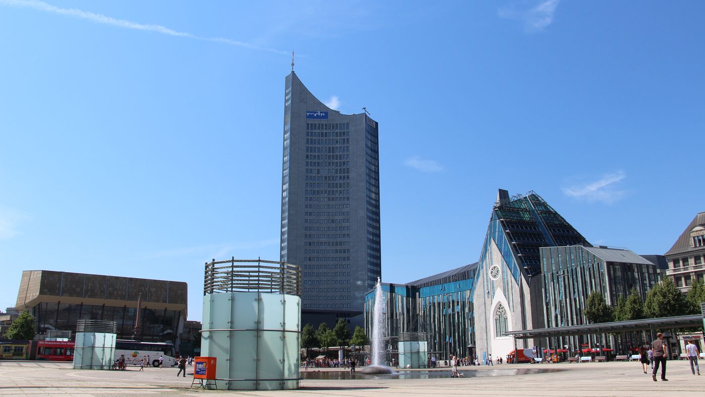 Augustusplatz i współczesna architektura centrum Lipska