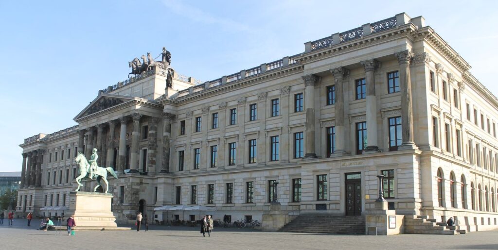 Residenzschloss i Quadriga w Brunszwiku