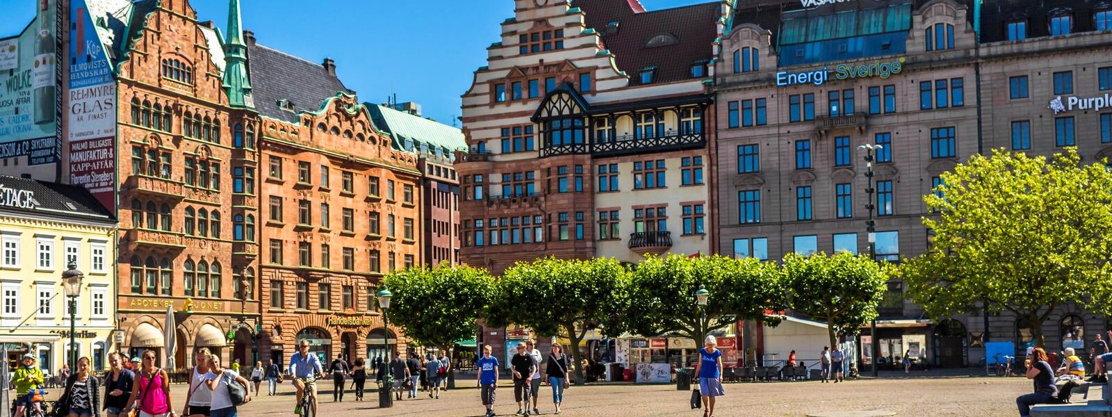 Stortorget i zabytkowe kamienice w centrum Malmö