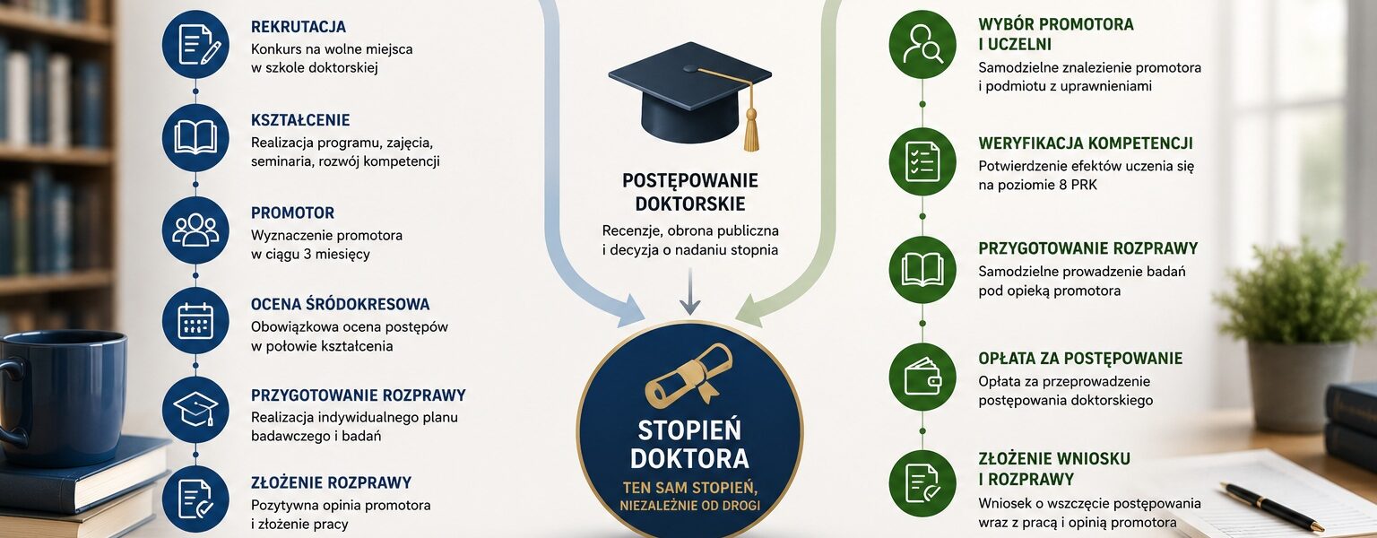 Szkoła doktorska a doktorat eksternistyczny – najważniejsze różnice