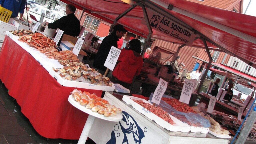 Targ rybny Fisketorget w Bergen